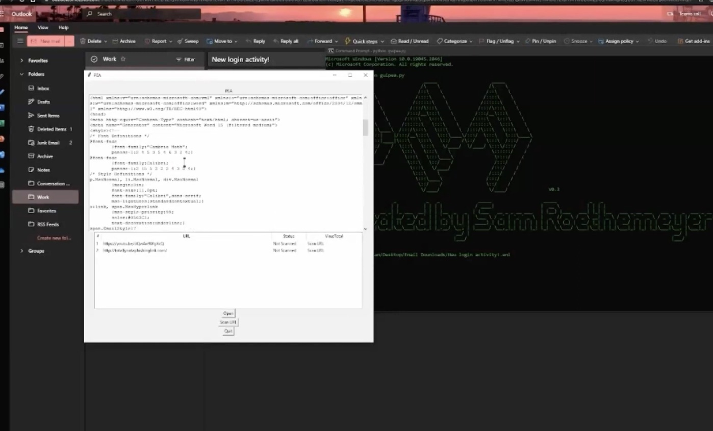 Phishing Email Analyzer by Sam Roethemeyer